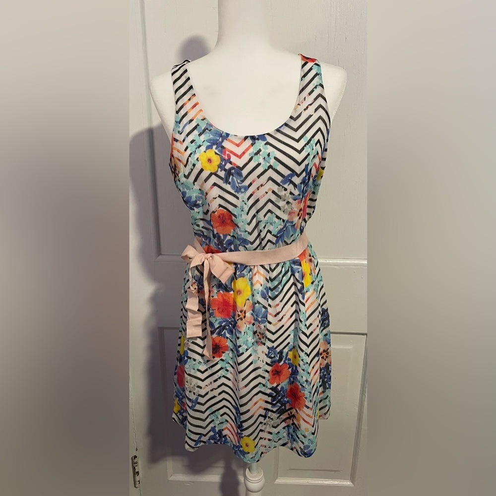 Vintage Candie's Chevron Midi Dress